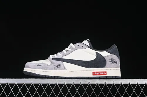 All categories Air Jordan Jordan series basketball shoes Air Jordan 1 Low High-end customized low-top sneakers Travis Scott x Fragment Design x Air Jordan 1 Low OG SP AJ1 Joe 1 Sup Stussi co-branded double spelled beige and red label low-top cultural casual sneakers SJ2068-140